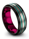 Simple Wedding Band Sets Tungsten Bands Womans Grey Couple Promise Bands Unique - Charming Jewelers