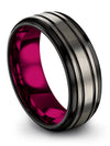 Plain Promise Band for Mens Men Wedding Rings 8mm Tungsten Lady Promise Rings - Charming Jewelers