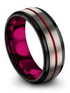 Wedding Ring and Bands Set for Womans Tungsten Rings Woman Bands Grey Band - Charming Jewelers