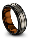 Wedding Ring Band Tungsten Grey Minimalist Band for Lady Set Best Christmas - Charming Jewelers