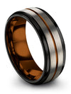 Wedding Sets Bands His and Him Carbide Tungsten Ring Grey