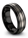 Jewelry Wedding Sets Bands Tungsten Matte Middle Finger Ring Gift for Eleician - Charming Jewelers