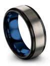 Modern Anniversary Band for Men Male Wedding Ring Tungsten 8mm Simple Promise - Charming Jewelers