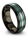 Wedding Rings Him and Her Set Tungsten Couple Plain Band Grey Gift Ideas - Charming Jewelers