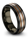 Men Promise Rings 8mm Tungsten Promise Rings for Guys Promise Ring Band - Charming Jewelers