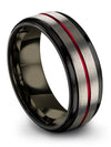 Female Wedding Rings USA Tungsten Grey Black Grey Engagement Men&#39;s Ring Sets - Charming Jewelers