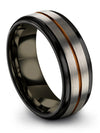 Wedding Rings for His 8mm Tungsten Engagement Woman&#39;s Rings Set Mens Copper - Charming Jewelers