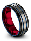 Personalized Wedding Ring for Men Nice Rings Grey Ring