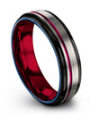 Weddings Rings Sets for Him and Girlfriend Tungsten and Grey Wedding Ring - Charming Jewelers