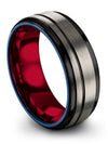 Tungsten Wedding Bands Grey and Black Tungsten Ring Band Grey Unique Bands - Charming Jewelers