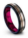 Mens Brushed Wedding Band Tungsten Carbide Grey Band for Lady Midi Rings Set - Charming Jewelers