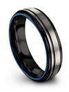 Tungsten and Grey Promise Band for Male Grey Tungsten Carbide Bands Engagement - Charming Jewelers