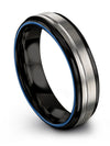 Modern Wedding Ring 6mm Tungsten Carbide Her and Her