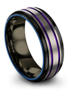 Plain Men&#39;s Promise Rings Her and His Rings Tungsten Matching Rings Set Fathers - Charming Jewelers