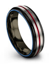 Custom Grey Wedding Bands Tungsten Carbide Bands Him and Girlfriend Birth Day - Charming Jewelers