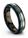 Tungsten Carbide Anniversary Band Sets Plain Tungsten Band Set of Bands Grey - Charming Jewelers