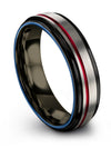 6mm Grey Wedding Ring Tunsen Rings Woman&#39;s Custom Rings