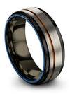 Modern Wedding Bands One of a Kind Band Promise Rings Wife and Boyfriend - Charming Jewelers