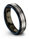 Unique Wedding Sets for Man Guys Engravable Tungsten Bands Grey Matching Set - Charming Jewelers