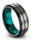 Guys Wedding Rings Tungsten Carbide Tungsten Wedding Ring for Couples Grey - Charming Jewelers