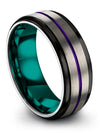 Wedding Engagement Mens Ring Set Fiance and Husband Polished Tungsten Band - Charming Jewelers