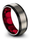Tungsten Anniversary Band Set for Husband and Wife Tungsten Carbide Couples - Charming Jewelers