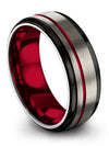 Special Edition Wedding Band Men&#39;s Grey Tungsten Carbide Wedding Band I Love - Charming Jewelers