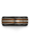 Guy Grey and Copper Wedding Bands Tungsten Promise Bands Couples Promise Bands - Charming Jewelers
