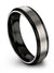 Men's Grey Wedding Band Set Tungsten Wedding Rings for Mens
