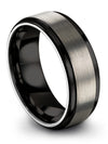 Wedding Rings Grey for Mens Grey Tungsten Wedding Ring Lady Engagement Female - Charming Jewelers