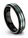 Grey Female Wedding Band Tungsten Womans Rings Couple Rings for Him and Him - Charming Jewelers