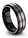 Wedding Grey Band for Her Tungsten Wedding Ring for Couples Customize Band - Charming Jewelers