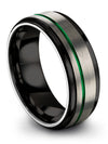 Wedding Ring for Girlfriend Grey Tungsten Grey Men&#39;s Ring
