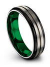 Tungsten Wedding Band for Female Grey Tungsten Engrave Rings for Mens Grey - Charming Jewelers