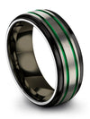 Unique Promise Band for Men Special Wedding Band Ring Sets for Male Grey 15th - - Charming Jewelers