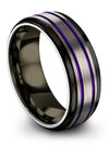 Anniversary Promise Rings for Womans Grey Wedding Bands Tungsten Grey Jewelry - Charming Jewelers