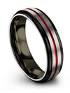 Fiance and Wife Wedding Band Sets Grey Black Awesome Ring Grey Engagement Mens - Charming Jewelers