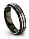 Plain Grey Promise Ring One of a Kind Tungsten Bands Grey Bands Couples Band - Charming Jewelers