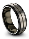 Couple Anniversary Ring Set Grey His and Husband Tungsten Wedding Band Cute - Charming Jewelers