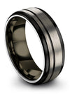 Personalized Man Promise Ring Brushed Tungsten Rings Male Promise Ring - Charming Jewelers