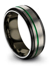 Wedding Ring Grey and Green Wedding Rings Set for Husband and Wife Tungsten - Charming Jewelers