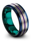 Wedding Engagement Woman&#39;s Bands Set Husband and Wife Woman&#39;s Tungsten Wedding - Charming Jewelers