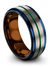 Grey Tungsten Promise Band Tungsten Ring for Men Engagement Ladies Matching - Charming Jewelers