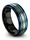 Woman Grey Metal Wedding Ring Female 8mm Tungsten Bands Love Rings for Couples - Charming Jewelers