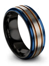 Groove Wedding Bands for Woman Woman&#39;s Wedding Band Tungsten Carbide Mid Ring - Charming Jewelers