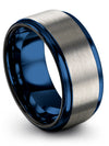 Wedding Ring and Engagement Guys Bands Sets Tungsten Bands Female Brushed 10mm - Charming Jewelers