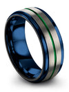 Girlfriend for Boyfriend Lady 8mm Tungsten Band Customized Engagement Mens - Charming Jewelers