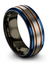 Wedding Bands Personalized 8mm Tungsten Ring for Female Jewelry Rings Man - Charming Jewelers