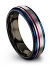 Grey Plated Grey Rings Tungsten Rings for Woman Jewelry Rings Guys Couple Bands - Charming Jewelers