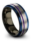 Unique Wedding Rings Female Guys Grey Tungsten Shinto Ring Surgeon Valentines - Charming Jewelers